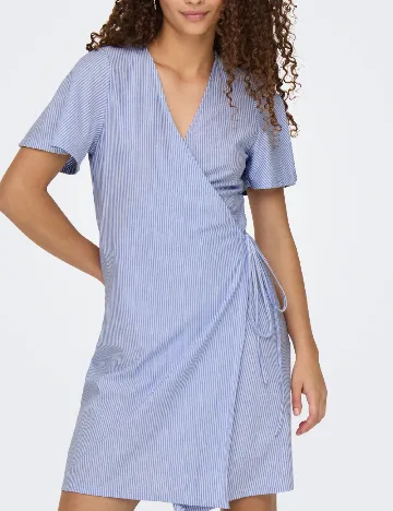 Rochie scurta Jacqueline de Yong, alb/albastru