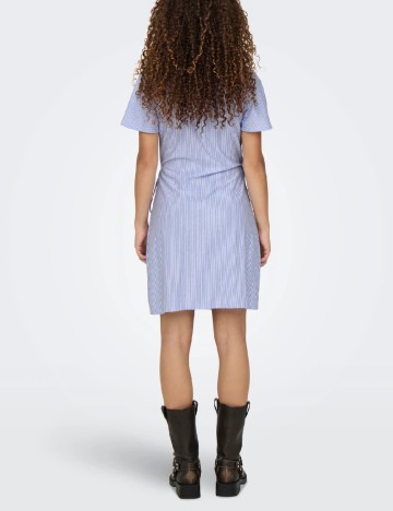 Rochie scurta Jacqueline de Yong, alb/albastru