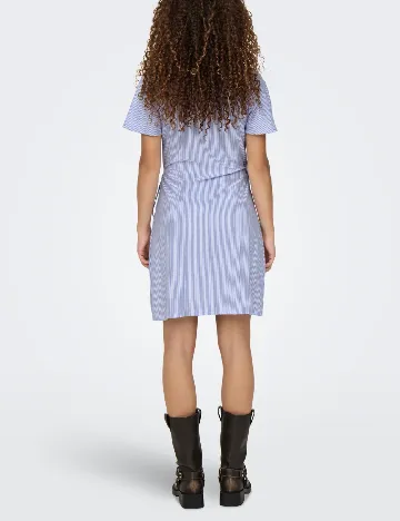 Rochie scurta Jacqueline de Yong, alb/albastru