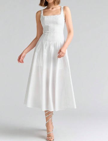 Rochie medie SHEIN, alb