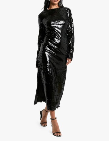 Rochie medie Boohoo, negru