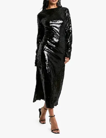 Rochie medie Boohoo, negru
