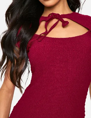 Rochie scurta Boohoo, visiniu