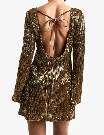Rochie scurta Boohoo, auriu Galben