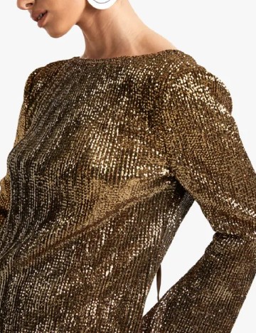 Rochie scurta Boohoo, auriu