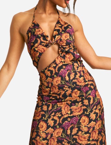 Rochie lunga Boohoo, floral print