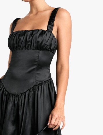 Rochie lunga Boohoo, negru