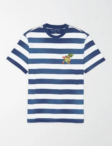 Tricou American Eagle, albastru/alb Albastru