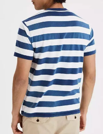 Tricou American Eagle, albastru/alb Albastru