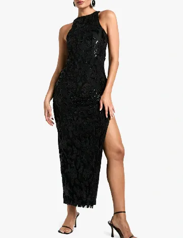 Rochie lunga Boohoo, negru