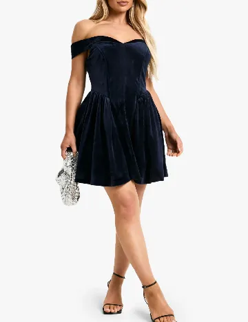 Rochie scurta Boohoo, bleumarin inchis Albastru