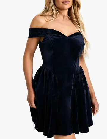Rochie scurta Boohoo, bleumarin inchis Albastru
