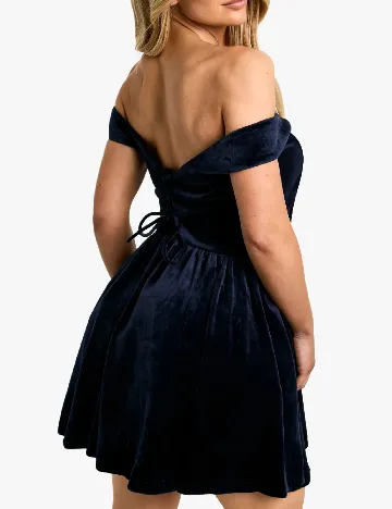 Rochie scurta Boohoo, bleumarin inchis Albastru