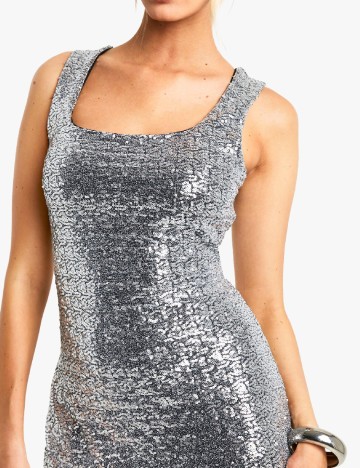 Rochie lunga Boohoo, gri