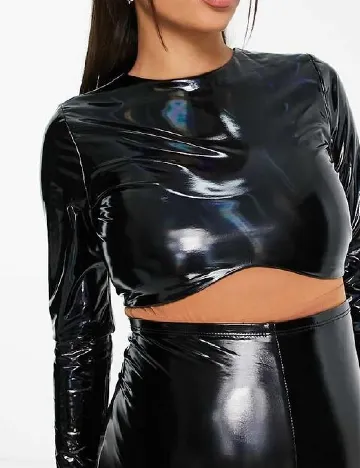Top naked wardrobe Maternity, negru