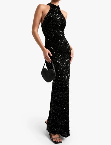 Rochie lunga Boohoo, negru