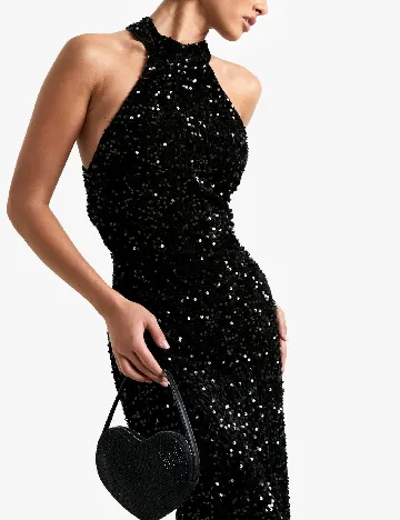 Rochie lunga Boohoo, negru