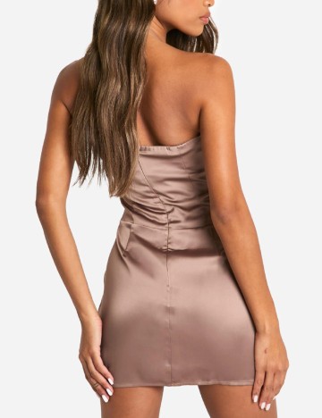 Rochie scurta Boohoo, maro
