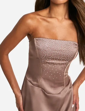 Rochie scurta Boohoo, maro Maro