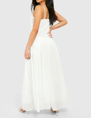 Rochie lunga Boohoo, alb Alb