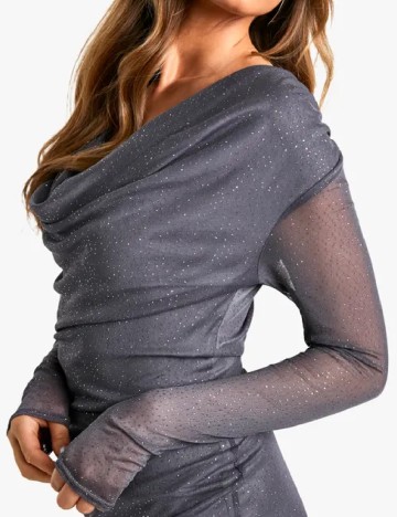 Rochie scurta Boohoo, gri