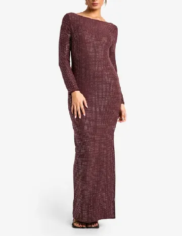 Rochie lunga Boohoo, visiniu Maro
