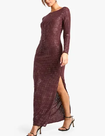 Rochie lunga Boohoo, visiniu Maro