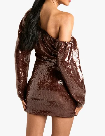 Rochie scurta Boohoo, maro