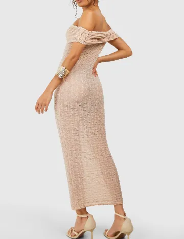 Rochie lunga Boohoo, crem