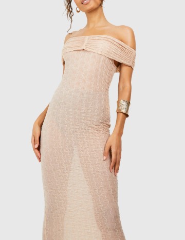 Rochie lunga Boohoo, crem