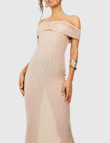 Rochie lunga Boohoo, crem