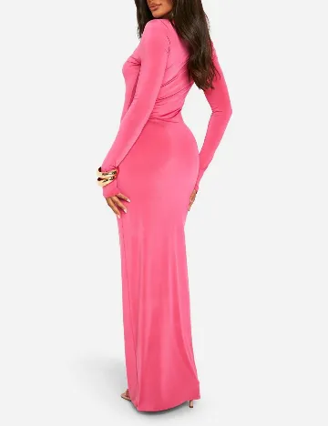 Rochie lunga Boohoo, roz