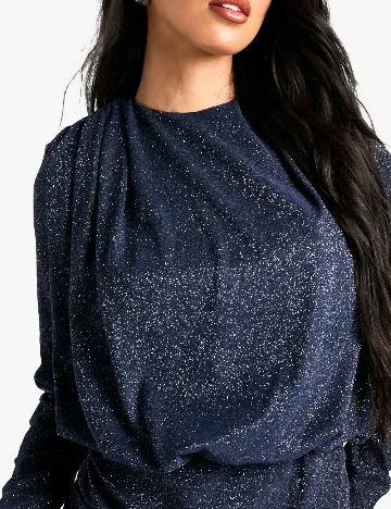 Rochie scurta Boohoo, bleumarin inchis