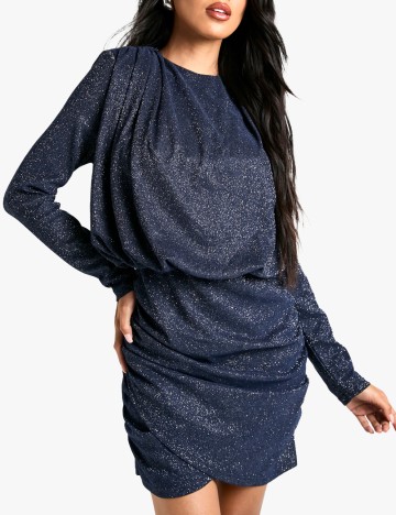 Rochie scurta Boohoo, bleumarin inchis