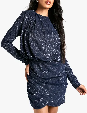 Rochie scurta Boohoo, bleumarin inchis
