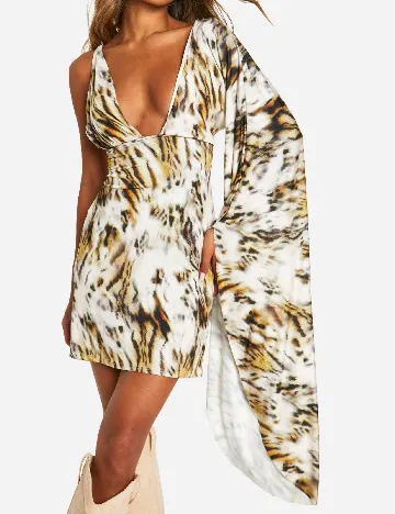 Rochie scurta Boohoo, animal print