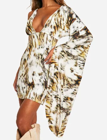 Rochie scurta Boohoo, animal print
