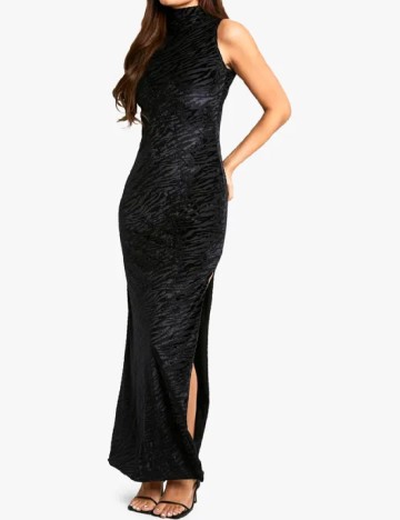 Rochie lunga Boohoo, negru
