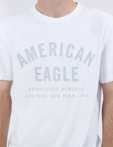 Tricou American Eagle, alb Alb