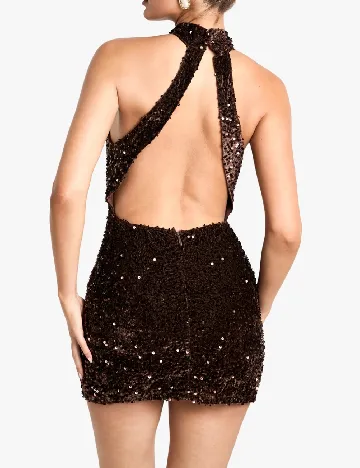 Rochie scurta Boohoo, maro