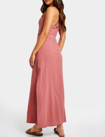 Rochie lunga Boohoo, roz pudra