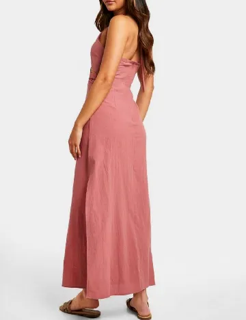Rochie lunga Boohoo, roz pudra