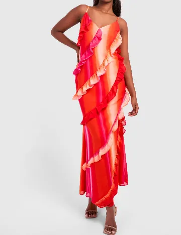 Rochie lunga Boohoo, mix culori Mix culori