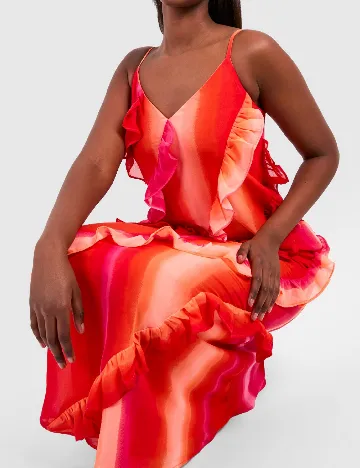 Rochie lunga Boohoo, mix culori Mix culori