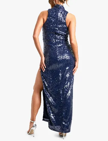 Rochie lunga Boohoo, bleumarin