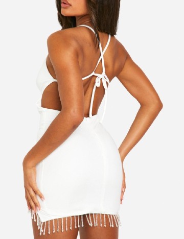 Rochie scurta Boohoo, alb