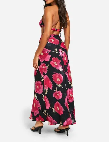 Rochie lunga Boohoo, floral print