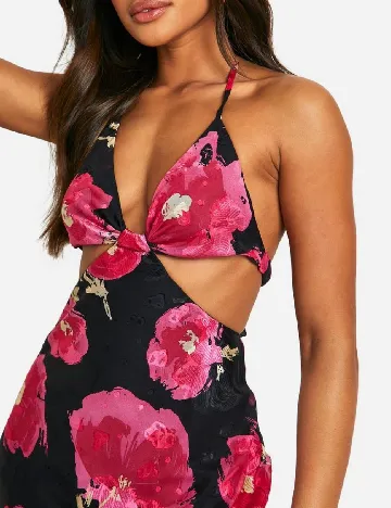 Rochie lunga Boohoo, floral print