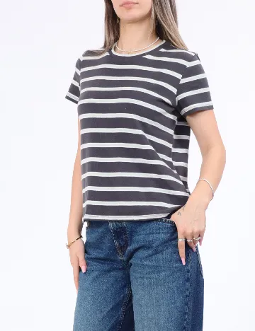 Tricou American Eagle, gri/verde