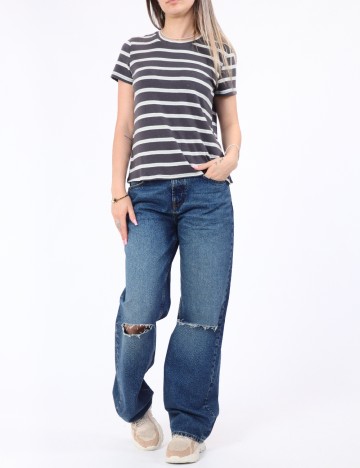 Tricou American Eagle, gri/verde